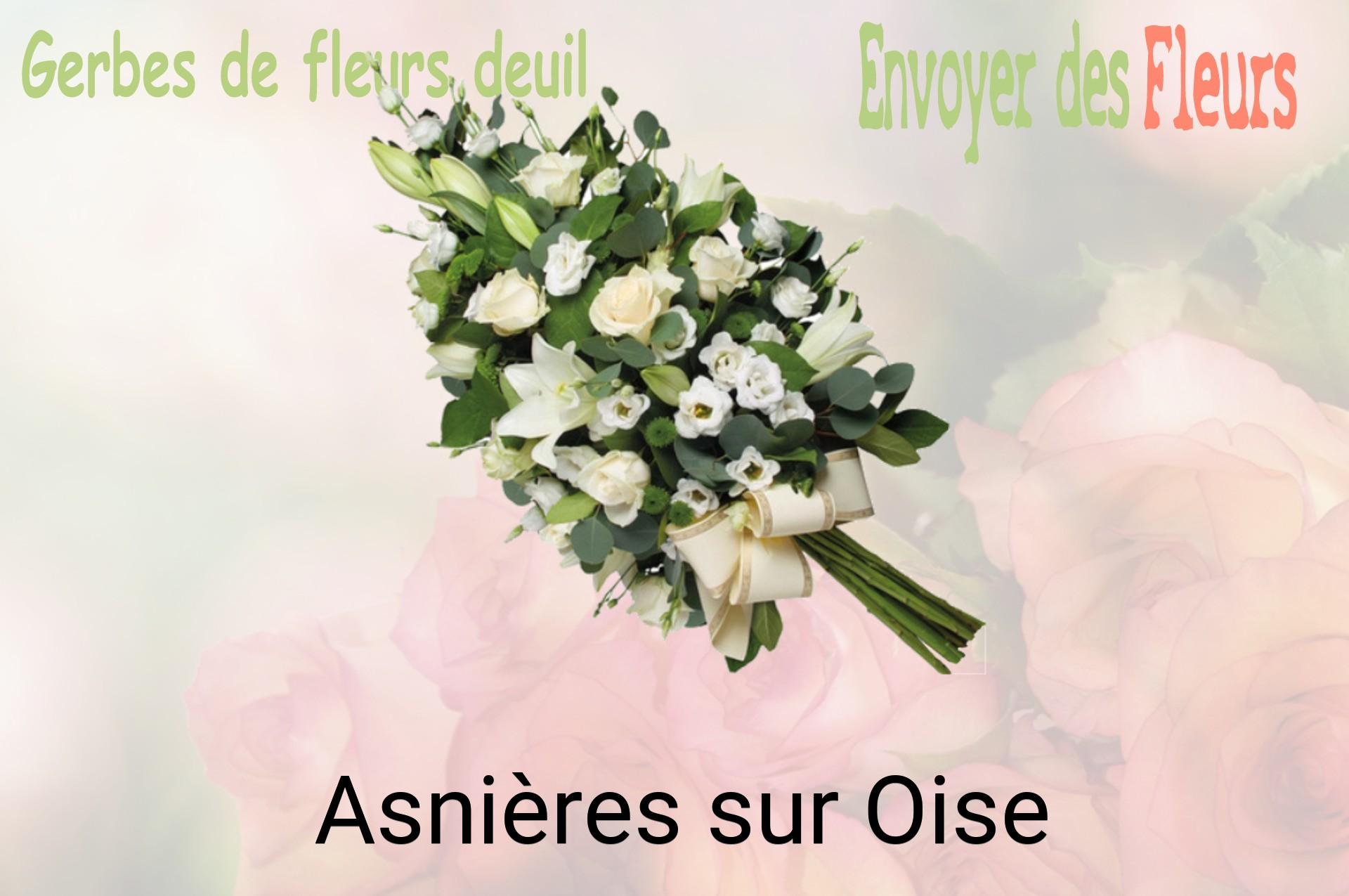 Gerbe de fleurs de deuil livrée à Asnières-sur-Oise